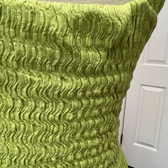 NEW Free People Beach Eleni Bodycon Maxi Cotton Blend Smocked Green Dress Sz L - Picture 5 of 14